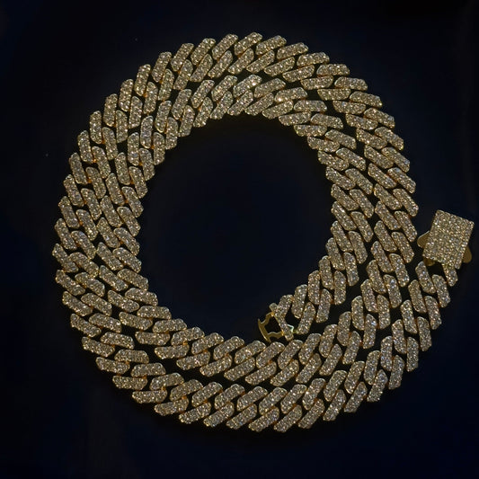 GOLD PRONG LINK CHAIN