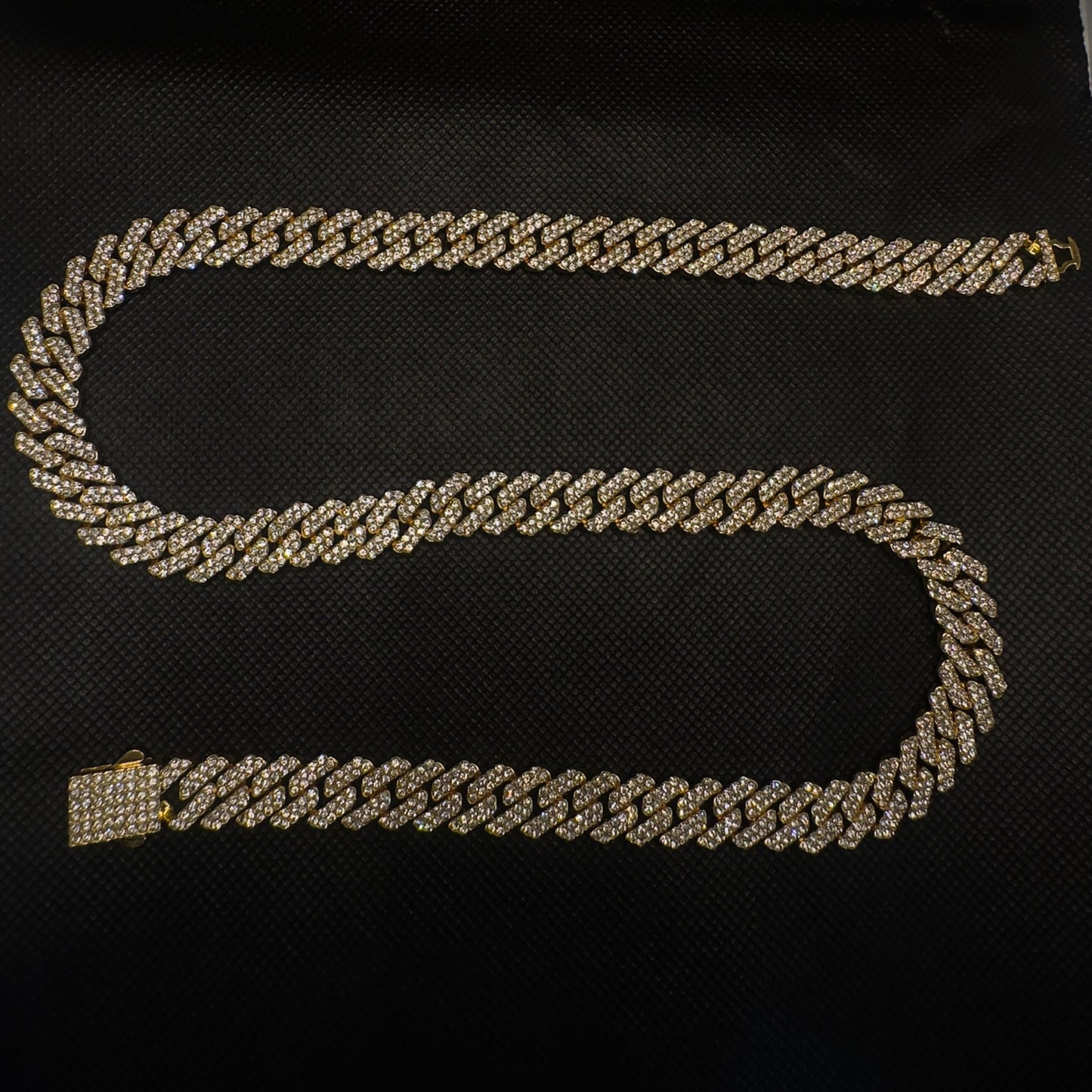 GOLD PRONG LINK CHAIN