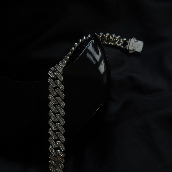 SILVER PRONG LINK BRACELET