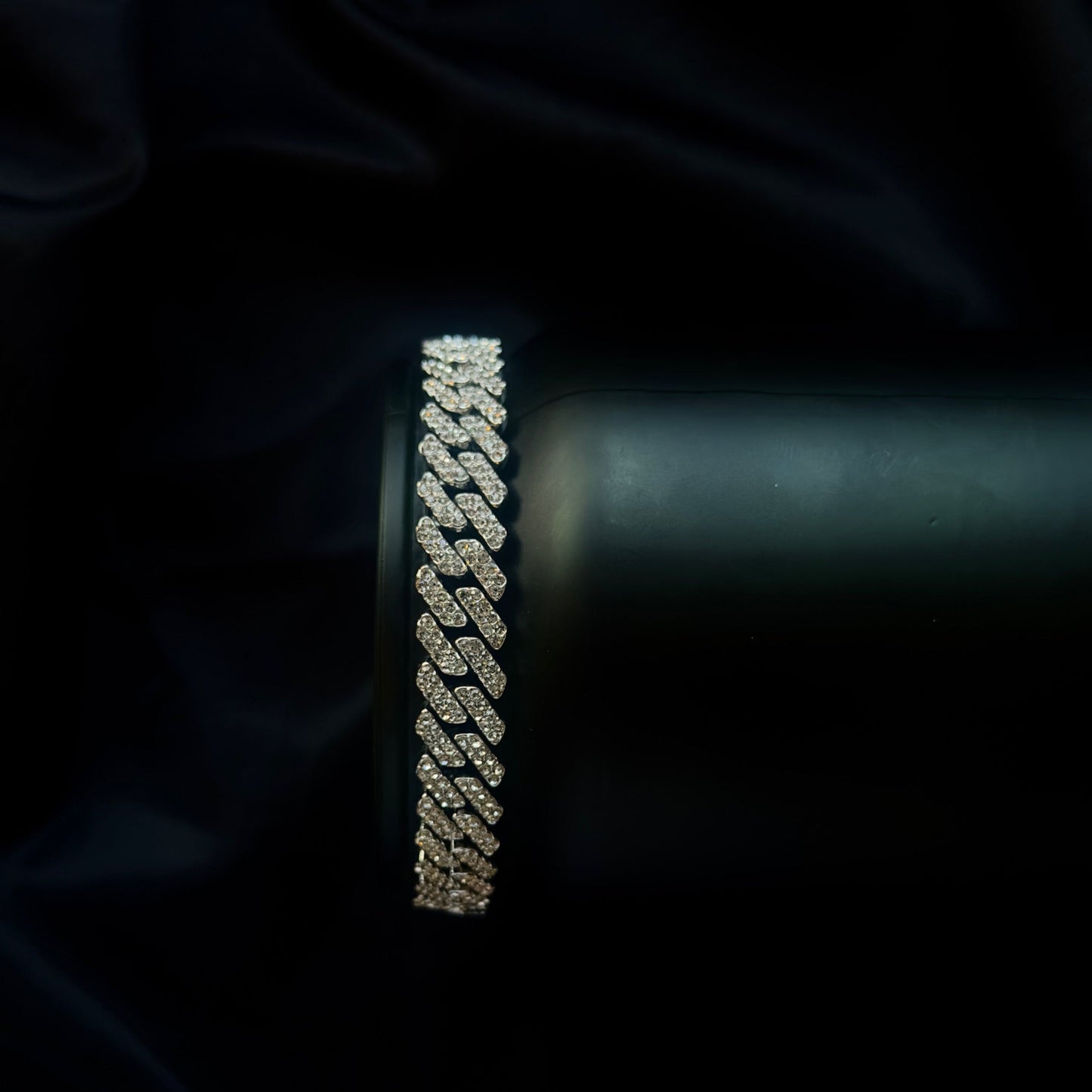 SILVER PRONG LINK BRACELET